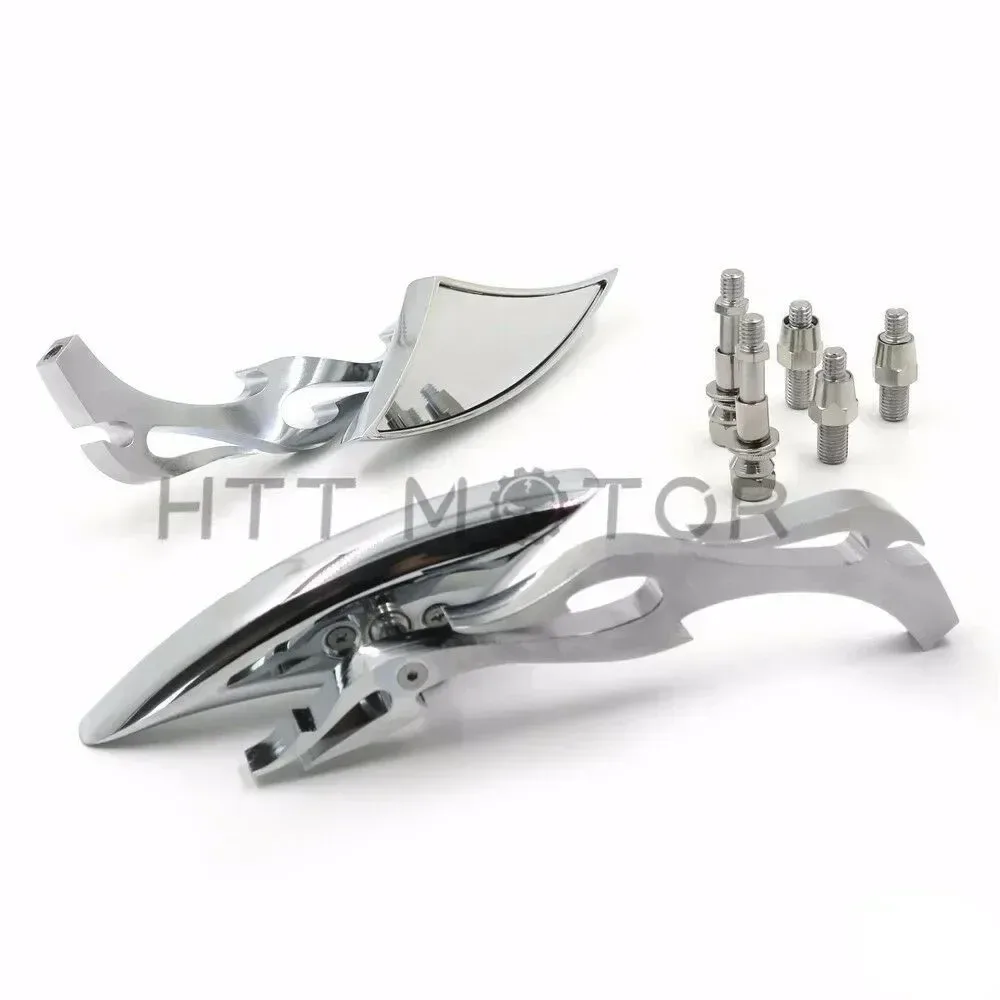 Universal 10mm 8mm CNC Blade Motorcycle Cruiser Chopper Custom Mirror for Harley Davidson
