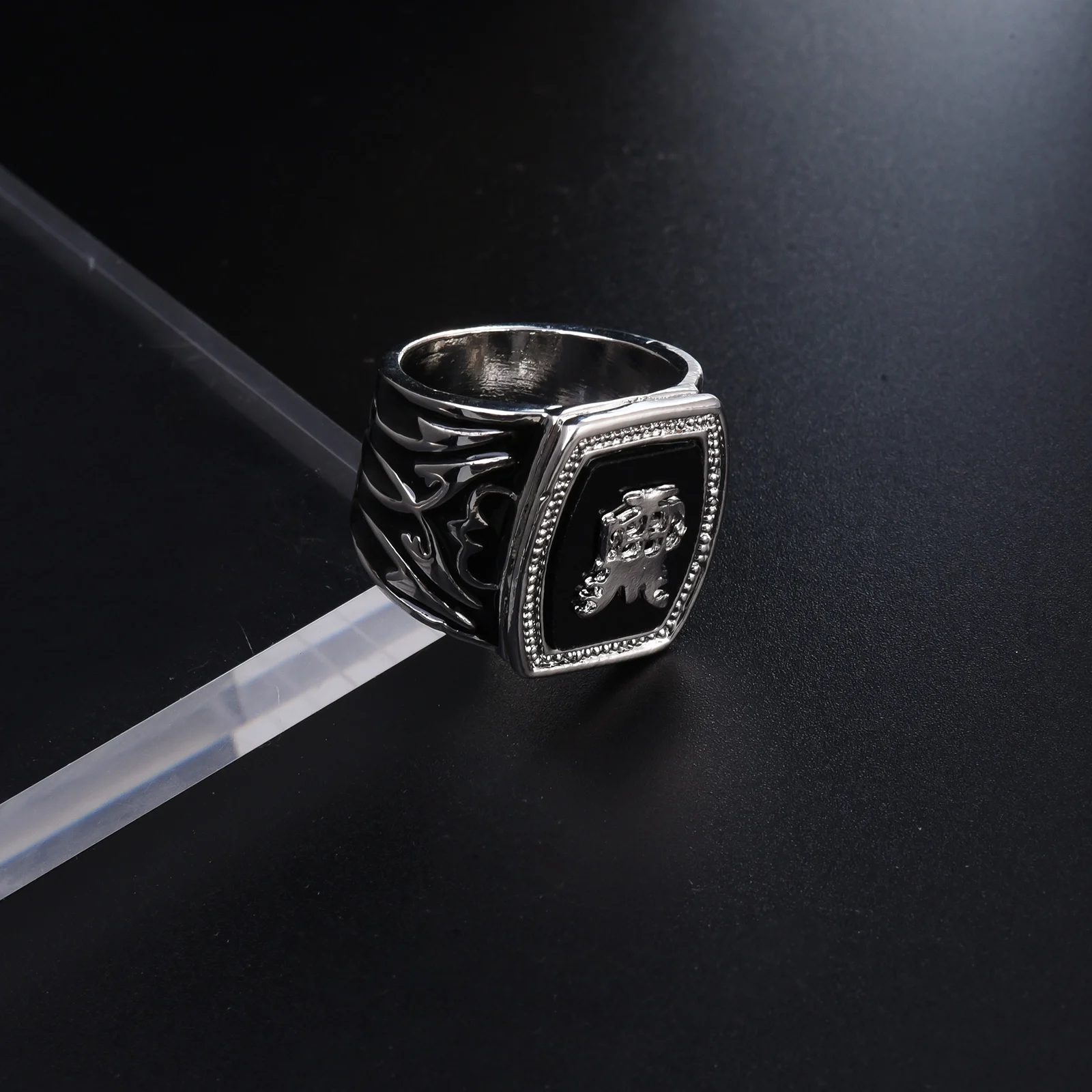 Alaric Ric The Vampire Diaries Revival Black Ring,the Top Quality Steampunk Antique Movie Jewelry