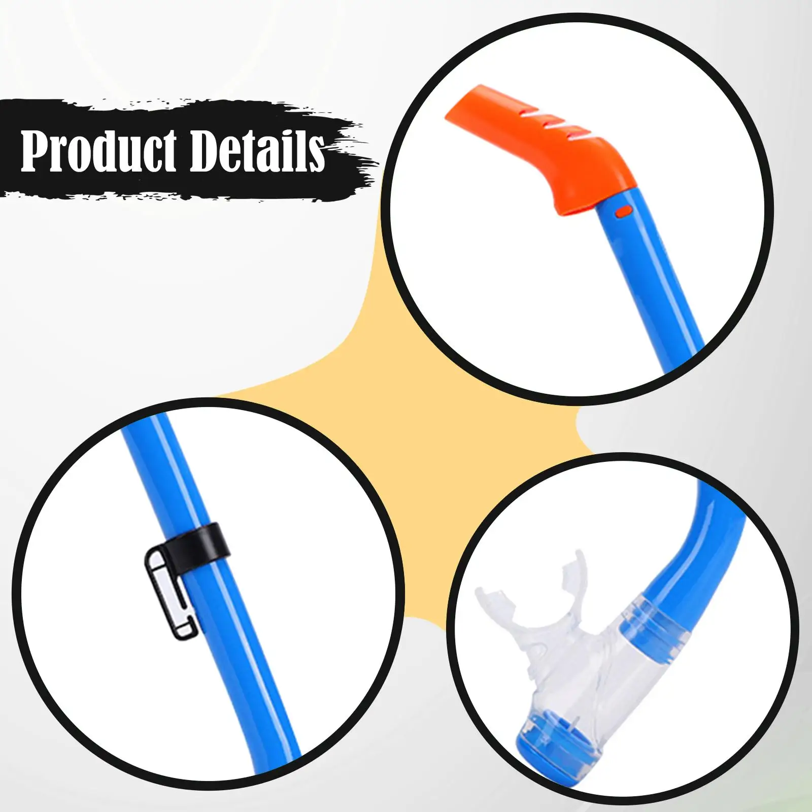 Children Snorkeling Gear Silicone Front Mounted Breathing Tube Swim Training Accessory for Beginners Pool