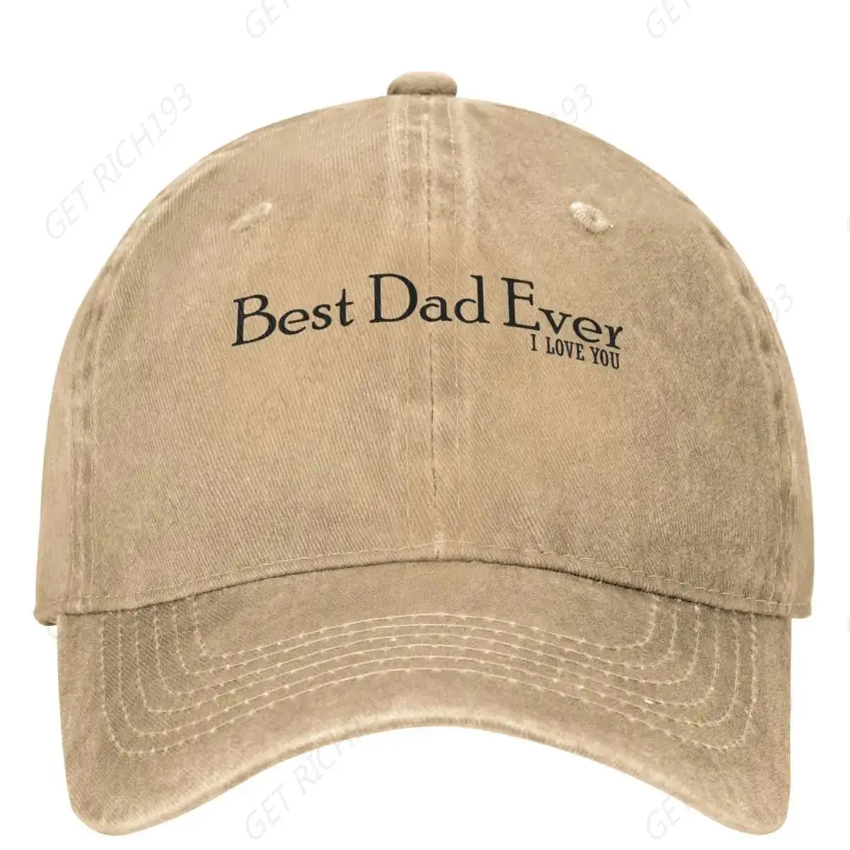 

Best Dad Ever Washed Denim Cotton Baseball Cap Father'S Gift Casual Trucker Hat Spring Men Adult Hiking Fishing Baseball Caps