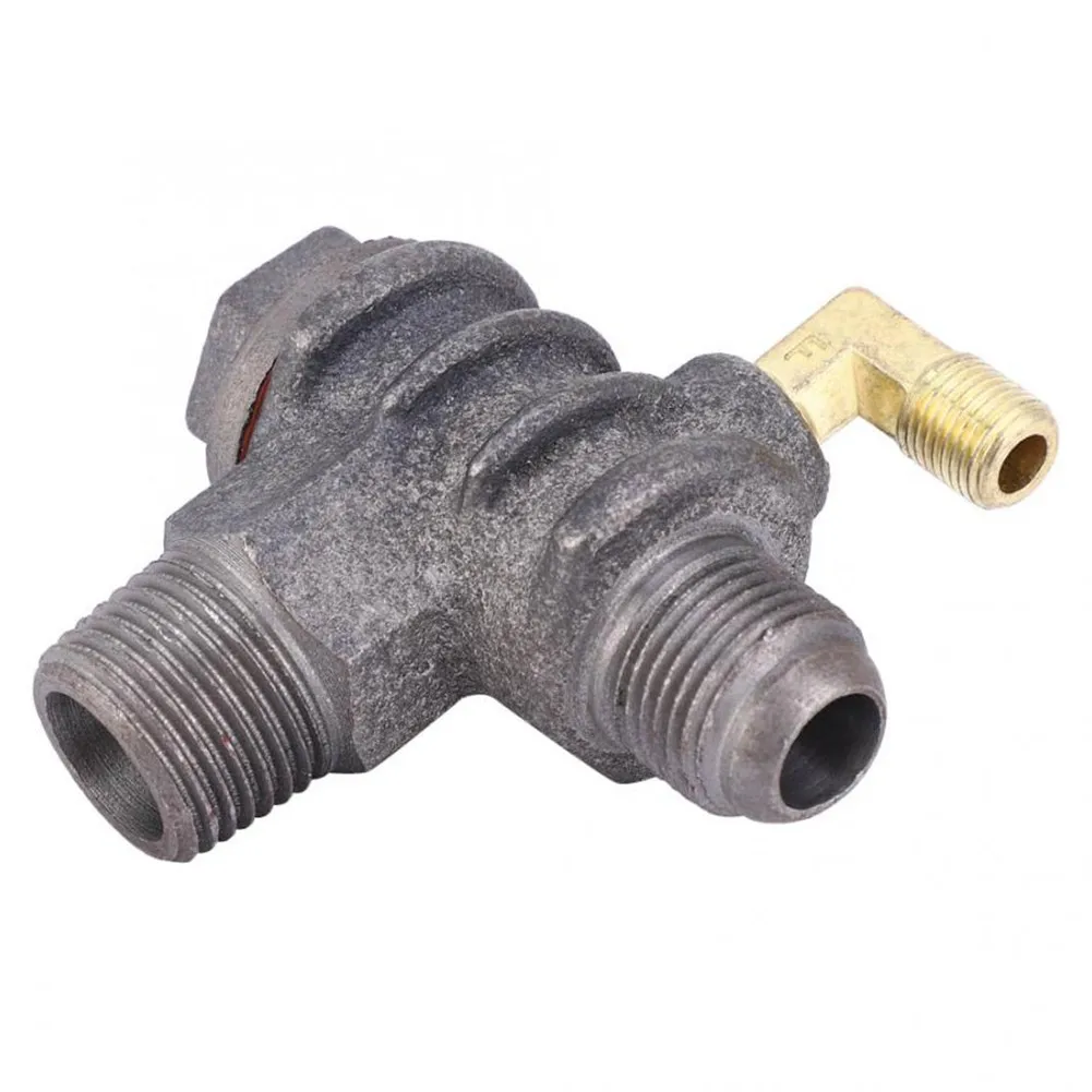 Air Compressor Male Thread 3-Port Check Valve Cast Iron Direct Piston Type Atmospheric Pressure Electromagnetic Elbow On Top