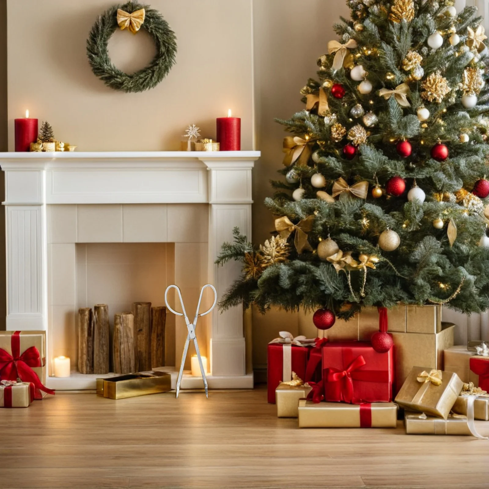 ที่คีบถ่าน/ถ่านไม้/ถ่านหิน ขนาด 36 ซม. ทำจากสแตนเลส 14 สำหรับเตาผิง/บาร์บีคิว/เตาถ่าน/เตาไฟ/เตาปิ้งย่าง/แคมป์ปิ้ง