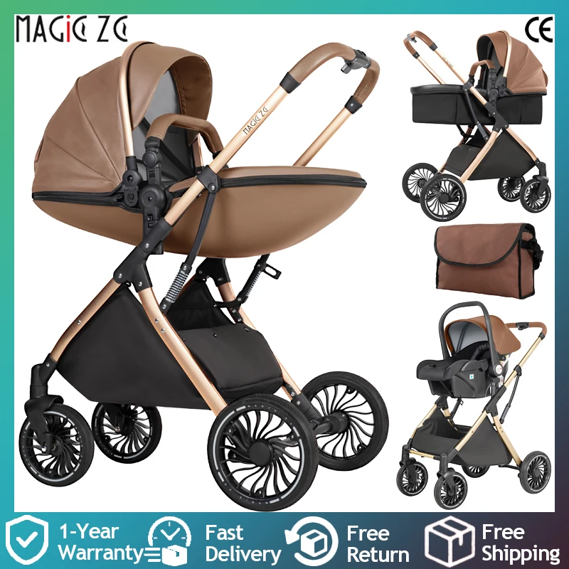 Poussette Bébé Nacelle Coque Œuf 3 en 1 Design Cocoon Type Utérus Convertible en Nacelle Plate Posit