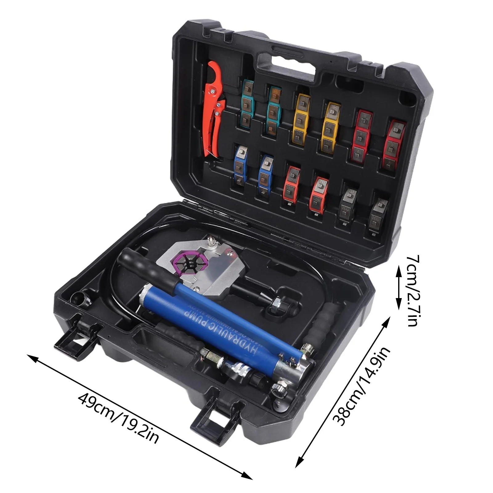 Hose Crimper Manual Crimping Tool Hydraulic Hose Crimper Air Conditioner with Pump for Repair Maintenance Hydraulic Hose Crimper