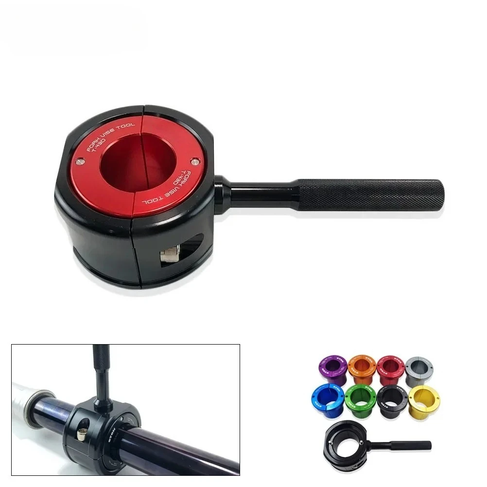 

Herramienta tornillo banco horquilla Universal para motocicleta, Kit manillar abrazara reparación extracc