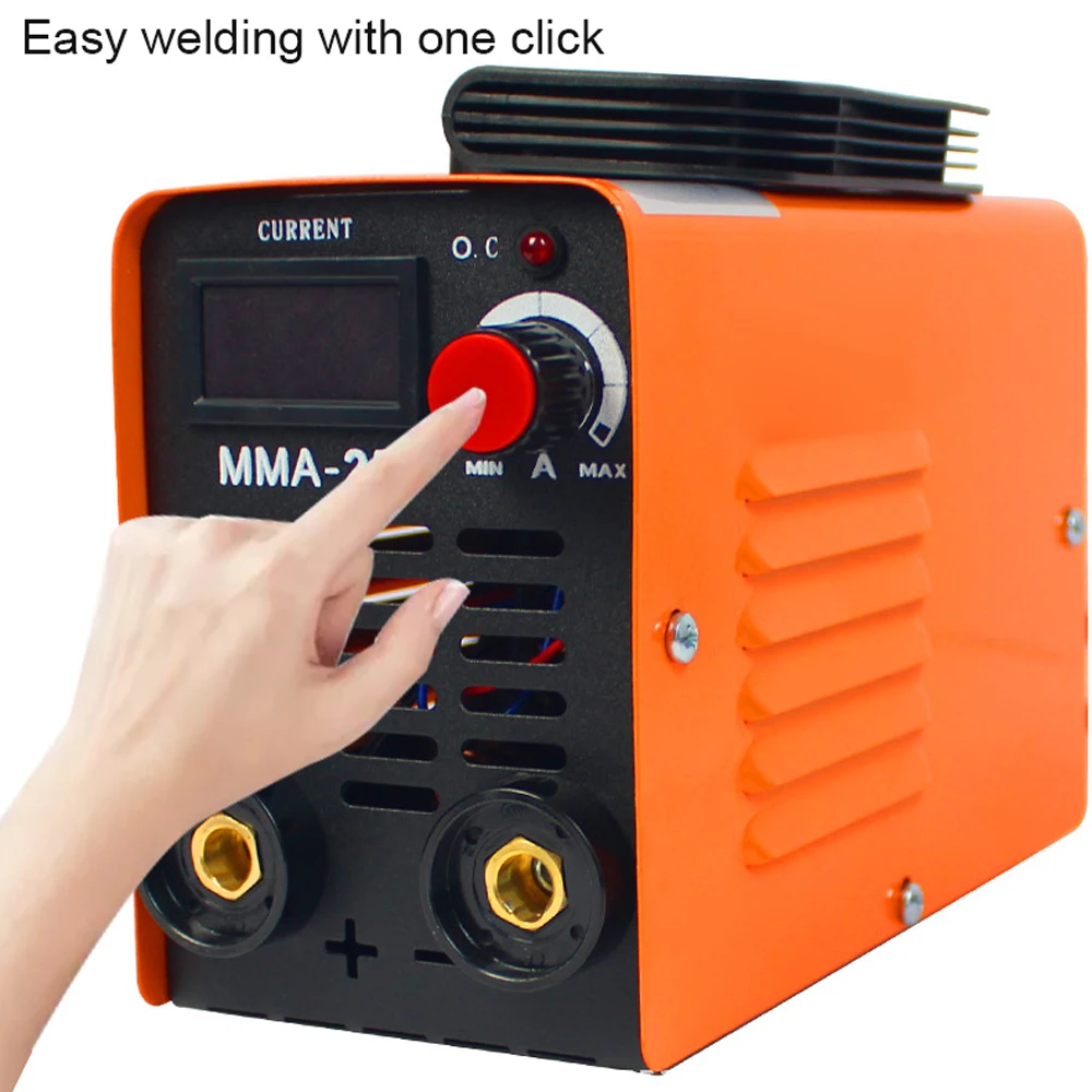 MMA-250 Portable Welding Machine Inverter Arc Electric Welder Current Adjustable Compact Welding Machine With Tools Storage Box