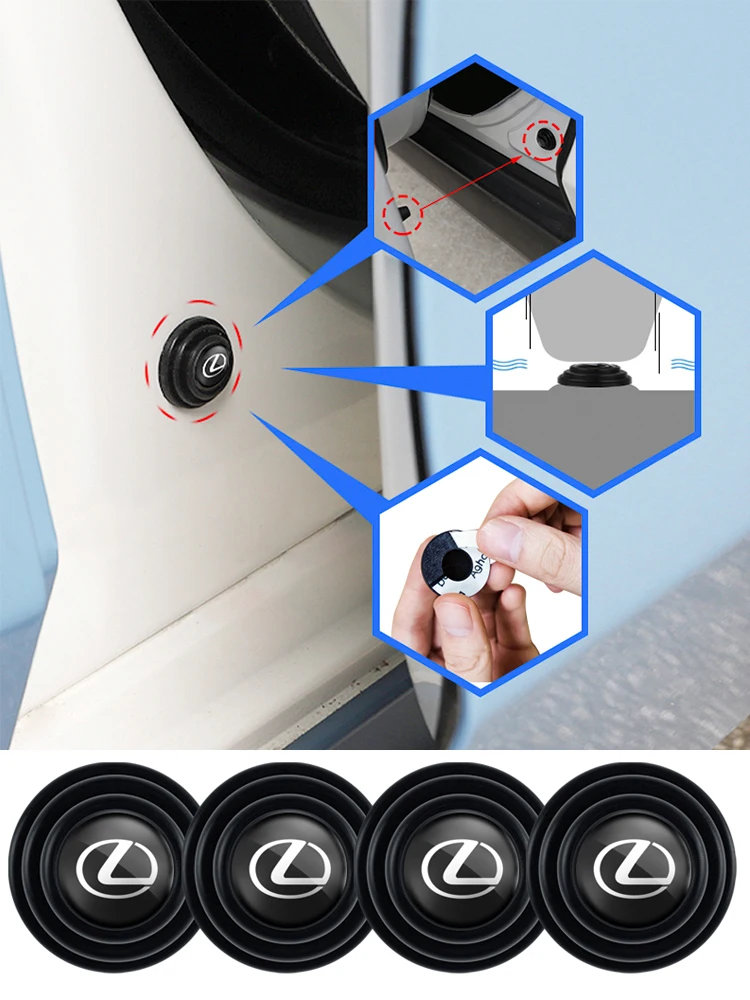 Autocollant de joint d'amortisseur de porte de voiture, tampons de protection insonorisés pour Lexus F SPORT ES RX NX LS UX LM LX GX LC RZ IS CT GS RC HS