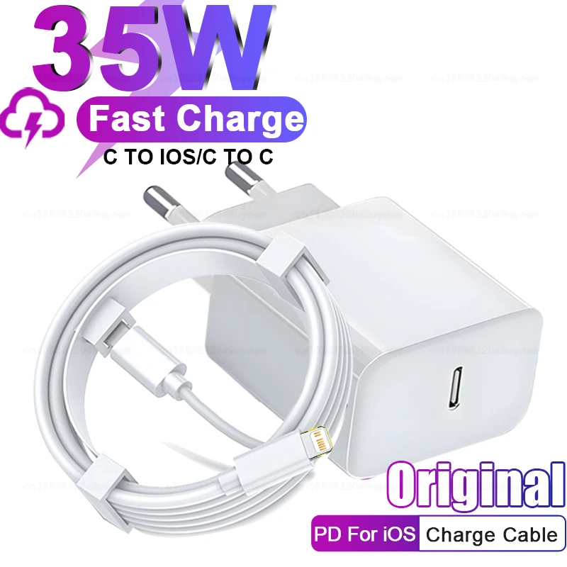 Original PD 35W Charger For iPhone 14 Pro Max 13 12 mini 11 Fast Charger X XS XR 7 Plus SE 2020 Fast Charging Cable Accessories 204 sold6,948.796,948.79Extra 5% off with coins4300Shop1103950376 StoreS