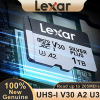 Lexar TF Card SILver Plus microSDXC 256GB V30 A2 U3 Read 205MB/s 64GB 128GB for Osmo Pocket 3 Max GoPro Insta 360 DJl Phantom 4