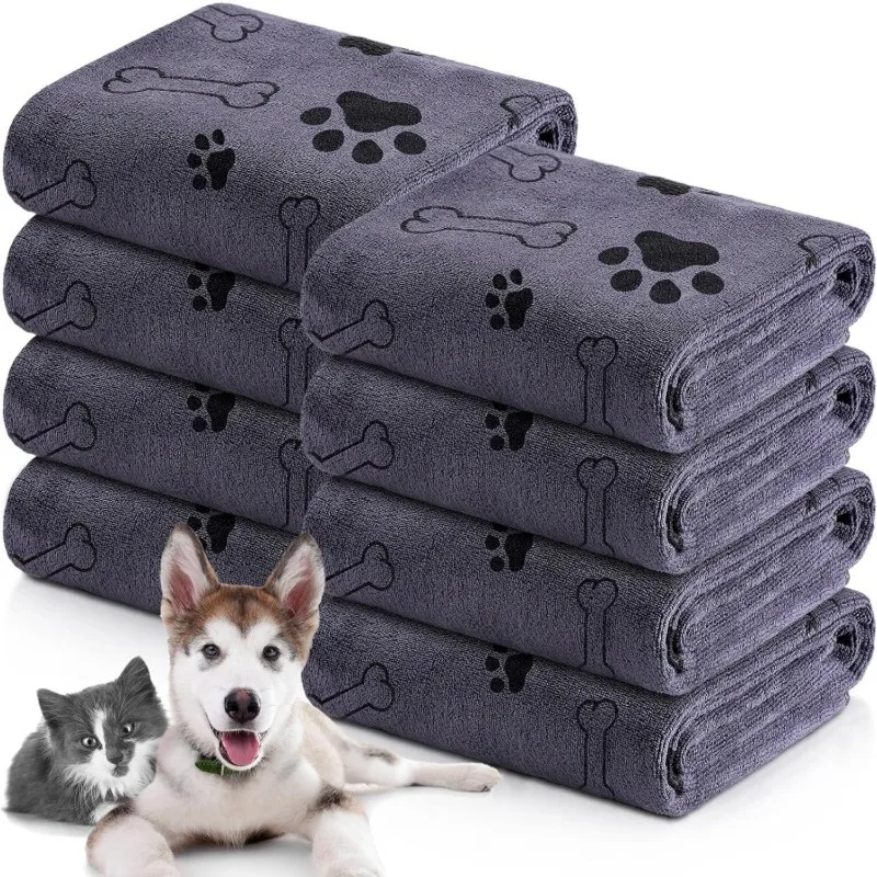 

1pc Quick-Drying Microfiber Dog Towel Absorbent Pet Bath Product Fiber Quick-drying Bath Towel Car Wiping Cloth Pet Supplies