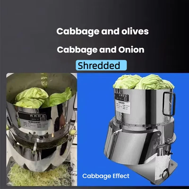 Commercial Large Diameter Vegetable Cutter Shredder Fully Automatic Cabbage Shredding Maker Adjustable Thickness