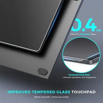 ماوس سلكي أسود رفيع مزود بلوحة لمس، منفذ USB-C، سهل الاستخدام، لوحة لمس سلكية صامتة متعددة اللمس، متوافق مع نظامي التشغيل Windows 10/11 10 best sales لوحة تتبع أبل - №8