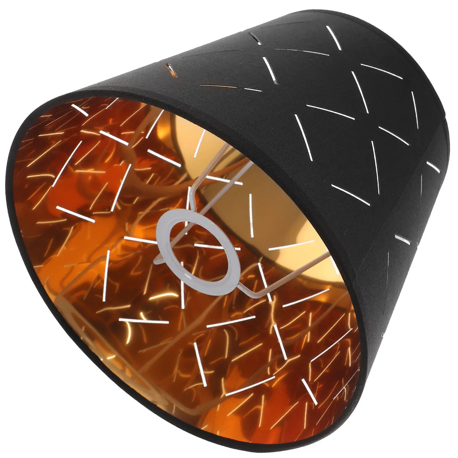 ブラックゴールドランプシェードプレミアム交換用デスクフロアテーブルランプカバーミニマリストスタイルホームホテルライトカバー大型ランプシェード