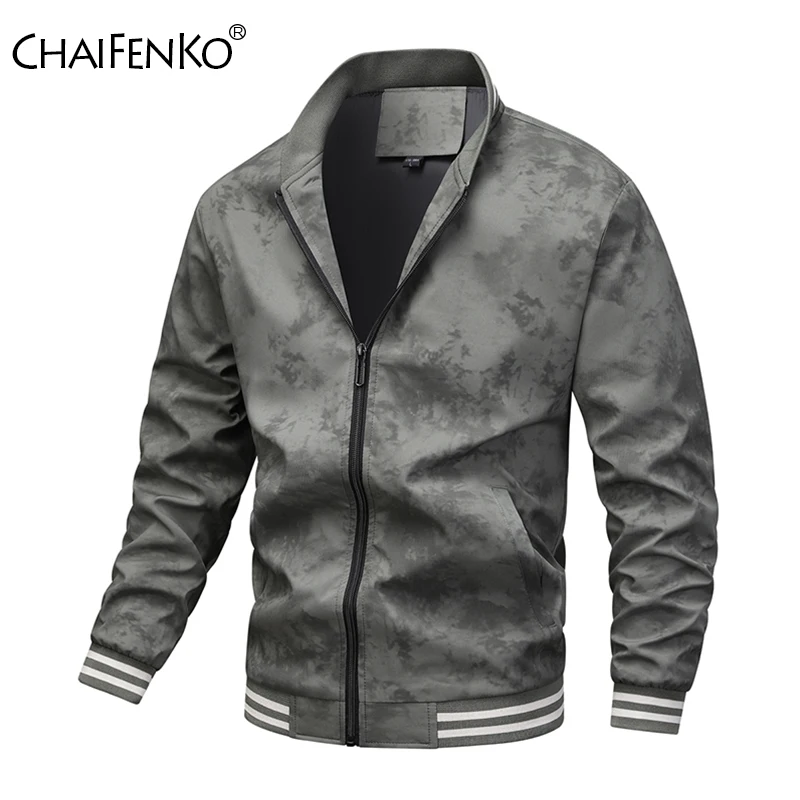 Men Fashion Baseball Uniform Spring Autumn Outdoor Loose Versatile Stand Collar Jacket New  Simplicity Comfort Men Casual Coat