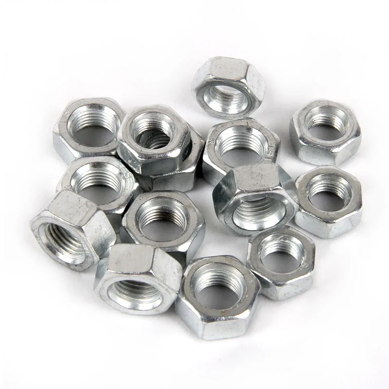 1/8 5/32 3/16 1/4 5/16 3/8 1/2 Imperial Hexagon Nuts UK Carbon Steel  Zinc Plated Hex Locking Nut 5-100pcs