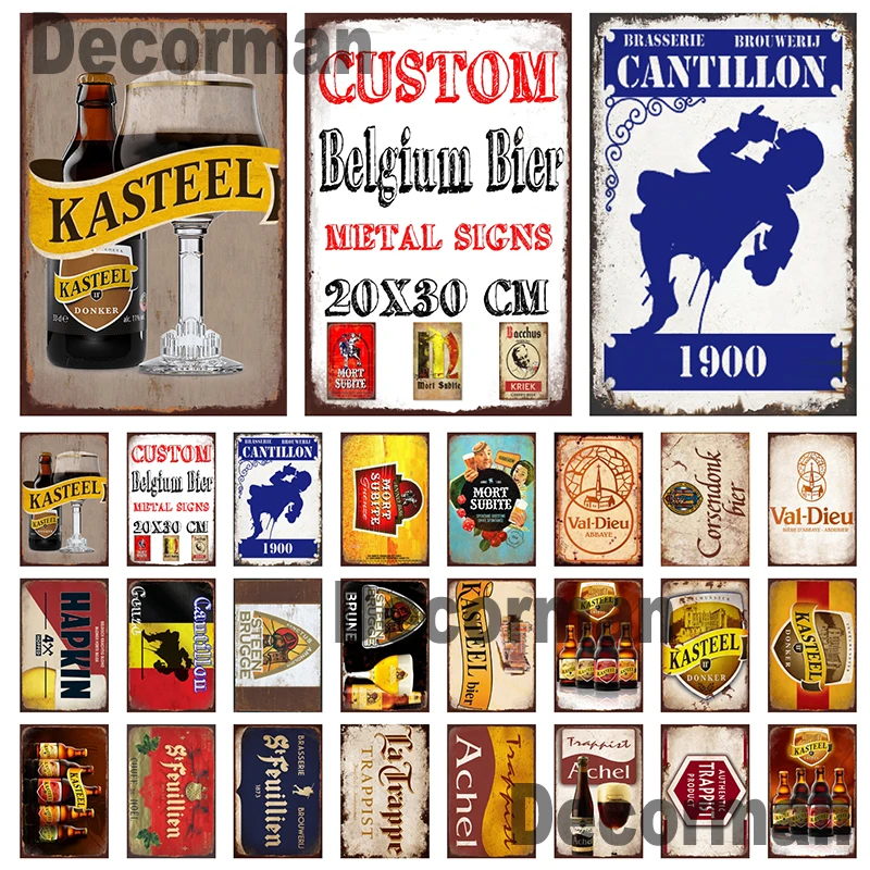 [ Mike86 ] Belgium Beer Kasteel Steen Brune Metal sign Tin Poster Painting Man Cave Store Pub Decoration LTA-3183 20*30 CM