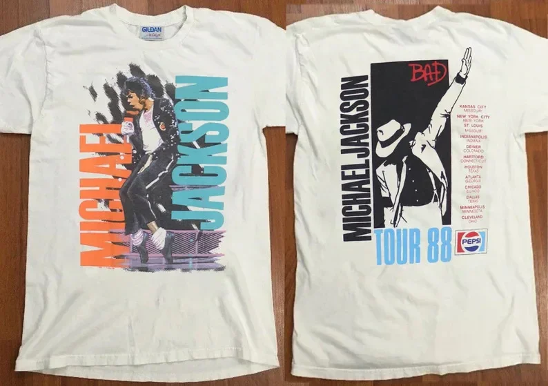 Футболка Michael Jackson Bad Tour 1988.