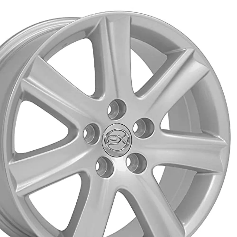 

OE Wheels LX12 17 Inch Rim Fits ES 350 Style 5x114.3 17x7 Gloss Silver - Hollander 74190 1