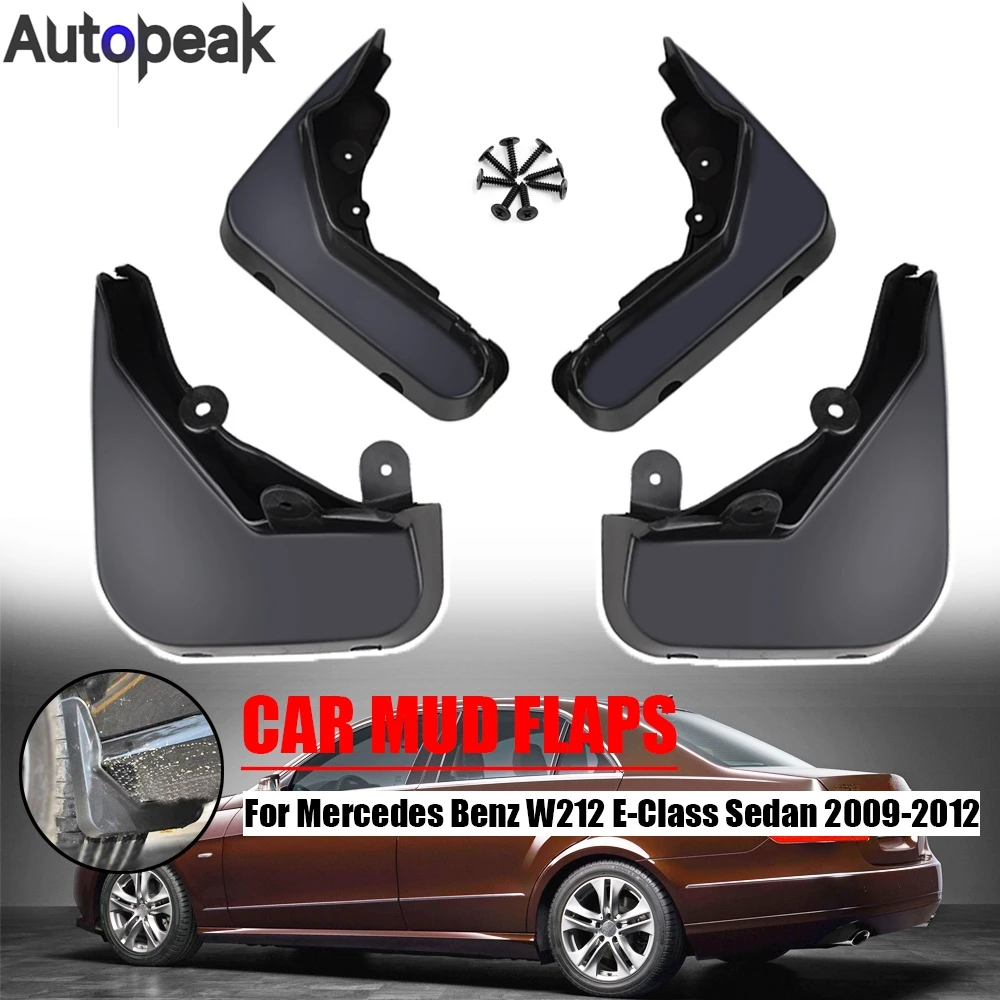 

4x Mud Flaps For Mercedes Benz E Class E-Class W212 Sedan 2008 - 2013 Mudflaps Splash Guards Front Rear Mudguards 2009 2010 2012