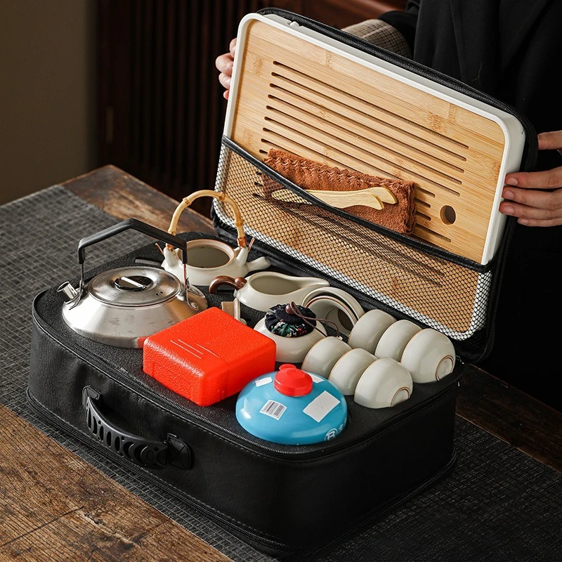 

Outdoor travel set, portable storage teapot equipment