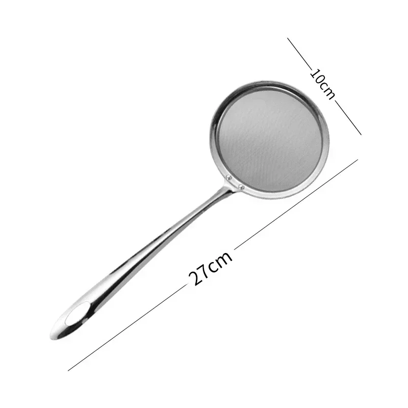 Kitchen Multi-functional Filter Spoon Stainless Steel Fine Mesh Wire Oil Skimmer Strainer Fried Food Net Kitchen Gadgets