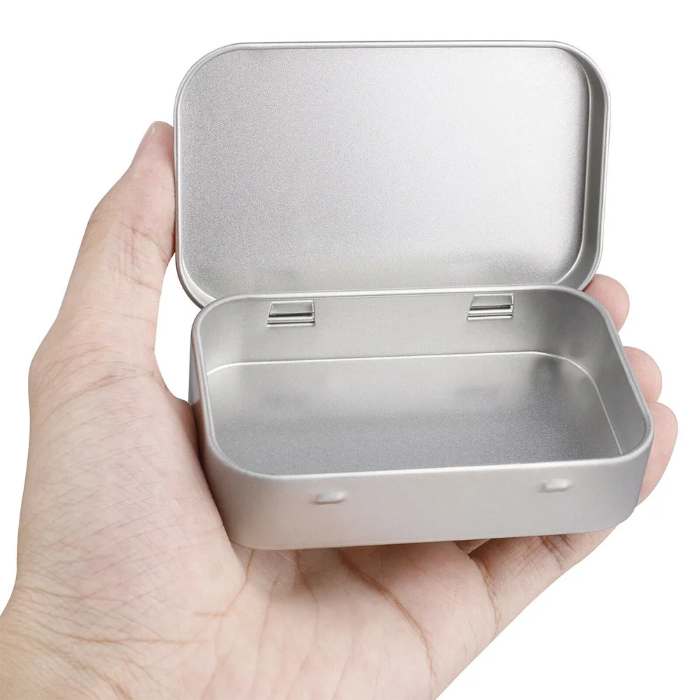 6 Pcs Mini Metal Box Tin-Plated Slide Cover Storage Box Wedding Jewelry Pill Cases Portable Boxes Container Cosmetic Organizer