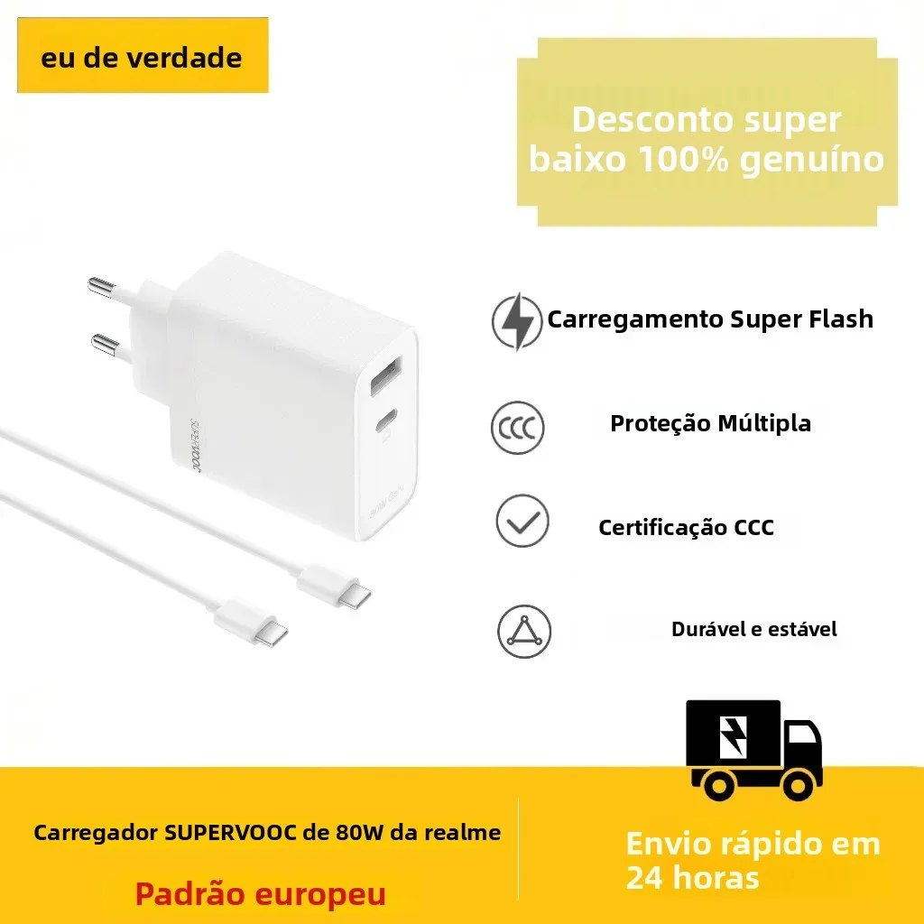 realme-80w-supervooc充電器、デュアルganポート、type-cケーブル付き高速アダプター、iphone-17-13、ipad、oppo-oneplus対応