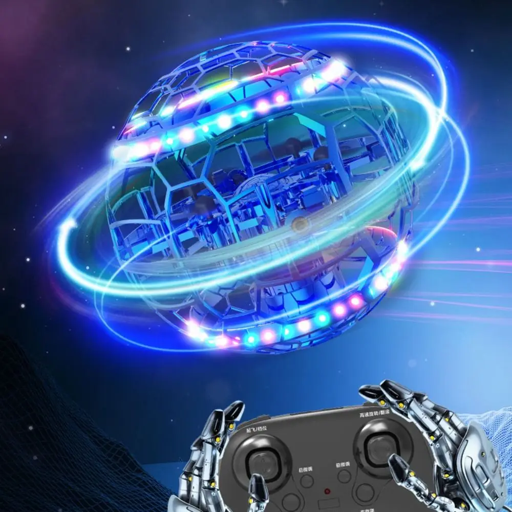 LED Q8 RC 플라잉 볼 쿼드콥터 스턴트 원격 조종 항공기 호버링 볼 플라잉 내구성 있는 공중 부양 볼 생일 선물