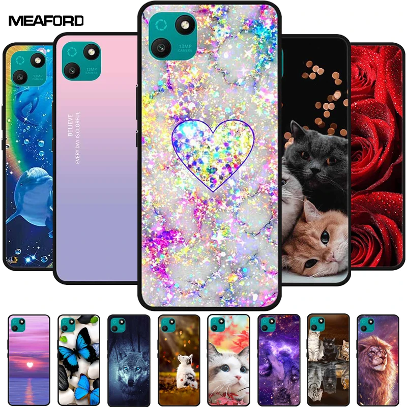 For Wiko T10 4G Case T3 Soft TPU Silicone Protective Black Cover for WikoT10 T 3 2022 Cover Lovely Painted Coque For WikoT3 Cute