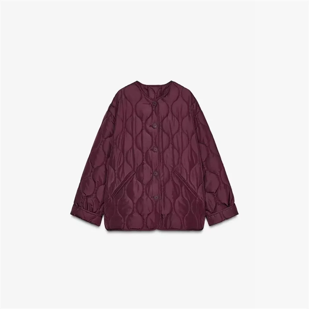 

BMURHMZA Women's Spring New French Fashion Simple and Versatile Casual Round Neck Long Sleeve Solid Color Cotton Jacket