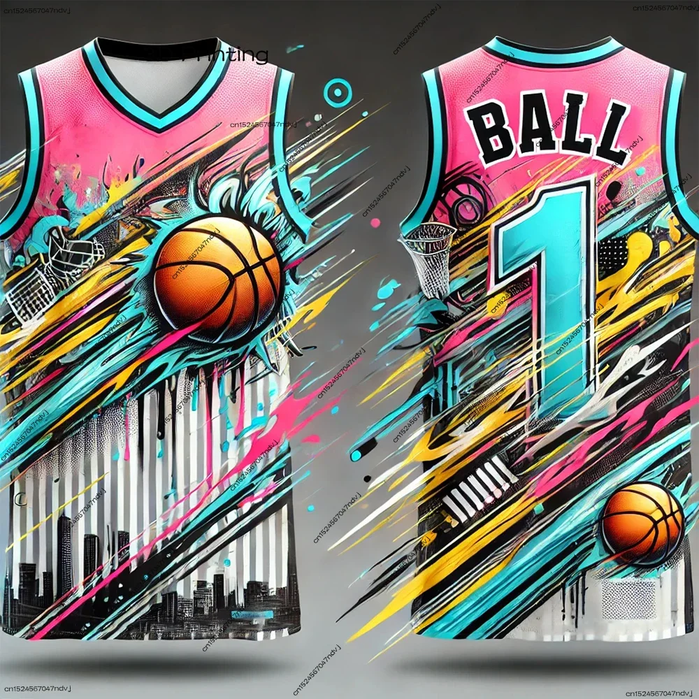 

2025 USA Basketball Summer Huangfeng Basketball Jersey BALL No.1 Kids Adult Sports Vest Casual and comfortable top