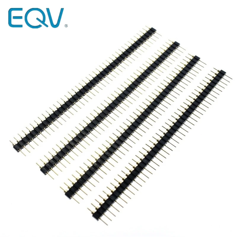 10PCS 2.54mm Pin Header Female Single Row 40 Pin 2.54mm Round Pin Connector 1x40 EQV