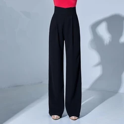 Latin Dance Pants Practice Ballroom Dance Wide-Leg Pants Dance Pants Modern Dance Dance Pants Women's High Waist Jitterba Pants