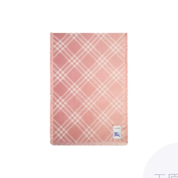 Burberry Wool Mulberry Silk Knit Scarves Women's Honey Pink 81258491