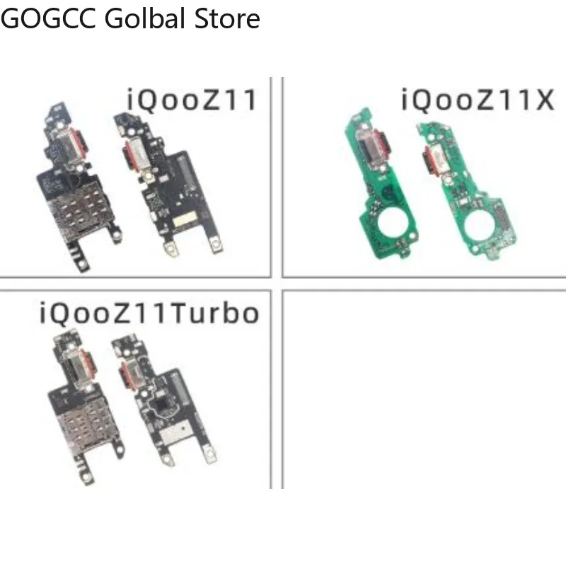 For Vivo iQOO Z11 Turbo Z11i Z11X 5G Charging Port Dock Connector Sim Card Reader Flex Cable Type-C USB Charger Microphone Board