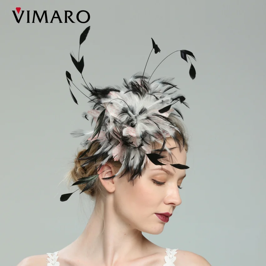 VIMARO Pink Fascinator Hats for Women Wedding and Church Fascinators for Women Elegant Hair Accessories