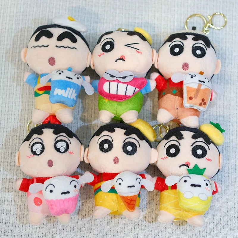 

10cm Crayon Shin-Chan Series Toy Nohara Himawari Action Figures Blind Box Plush Claw Doll Collection Pendant Doll Surprise Gift
