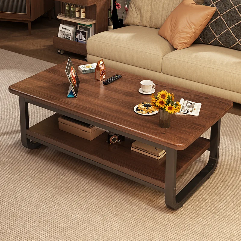 

Solid wood core coffee table living room household small apartment 2025 new simple office tea table simple sofa