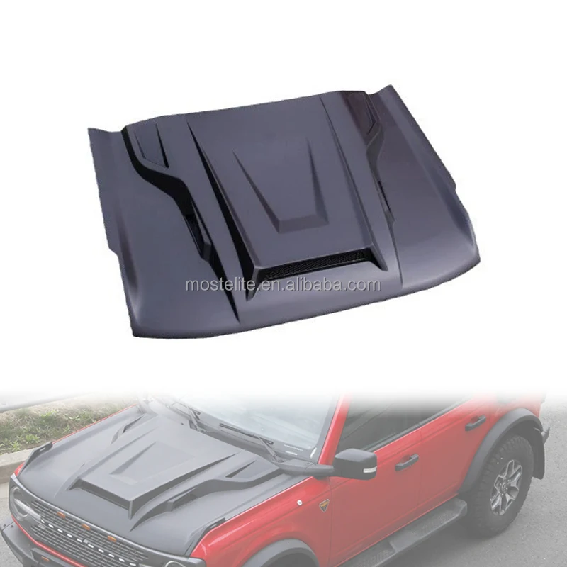 

High Quality Abs Matte Black Carbon Fiber Engine Hood for Ford Bronco