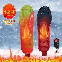 Winter Heated Insoles USB Wireless Temperature Adjustment Electric Foot Thermal Pad 12 Hours Warm Sock Pad Стельки С Подогревом