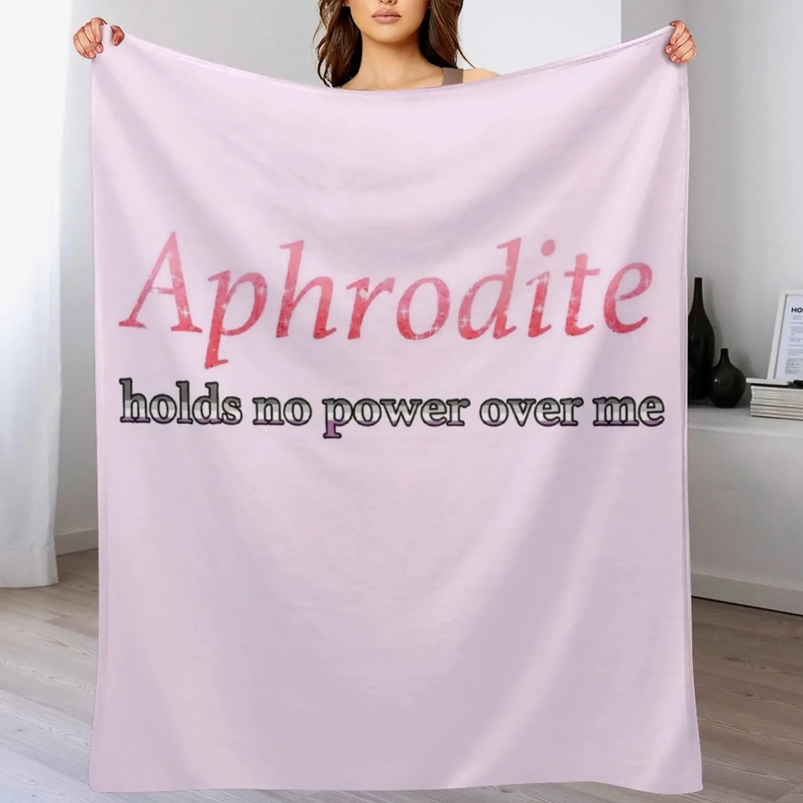 Aphrodite Holds No Power Here (Ace!) Throw Blanket warm winter for winter Blankets