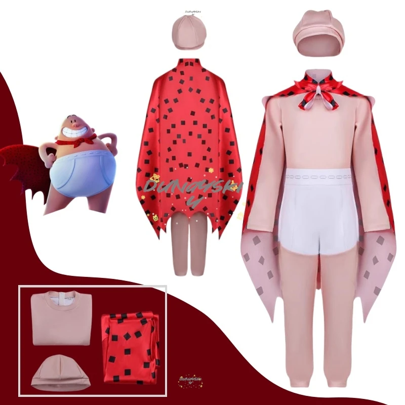 

Halloween Captain Underpants Cape Superhero Party Favors Cloak Costume Cosplay Costume Anime High Quality Christmas Costume