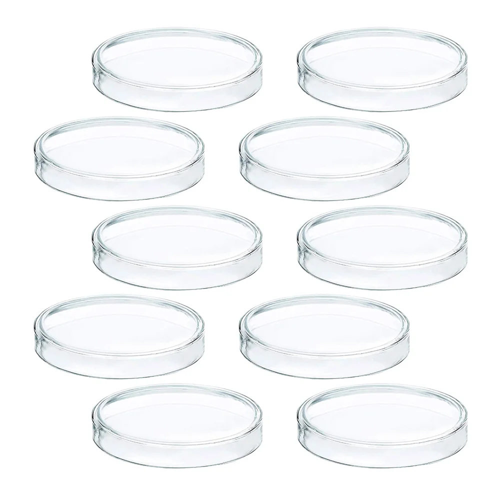 10 Pcs Petri Dish Agar Plates Science Supplies Culture Plastic Mushroom Dishes with Lids