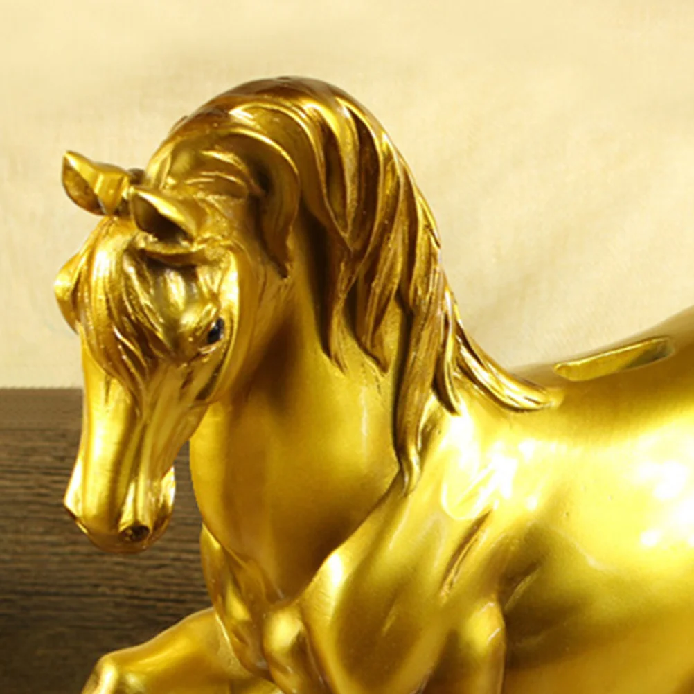 

1Pcs Creative Horse Shape Saving Jar Resin Money Pot Coin Bank Large Capacity Gift for Home Artistic Money Box