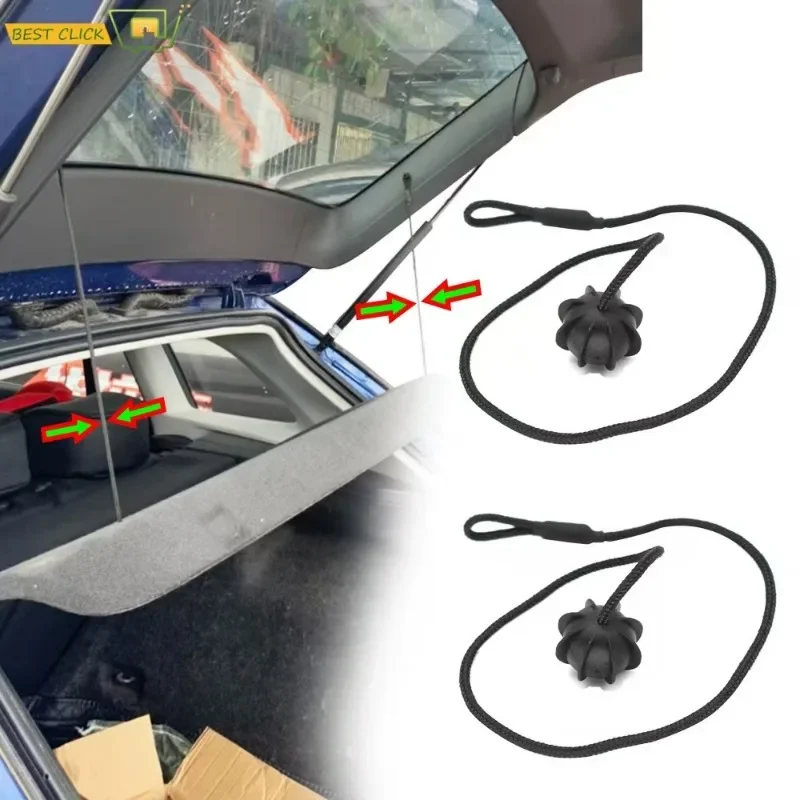 2X For VW Golf MK5 MK6 Rabbit R R32 R20 GTI Hatch Car Parcel Shelf String Cord Tonneau Cover Pivot Strap Holder 1K6863447A image 5