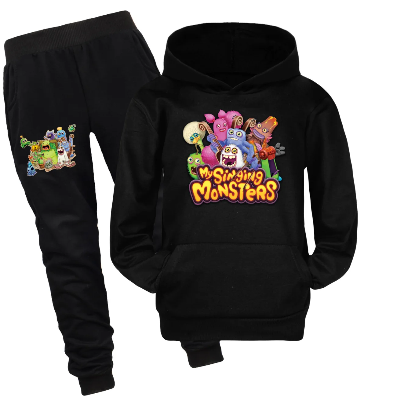 

Толстовка с капюшоном MY SINGING MONSTERS, комплекты из 2 предметов, весенний детский спортивный костюм, комплекты одежды для малышей, одежда для маленьких девочек, уличная одежда для мальчиков 2024 г.