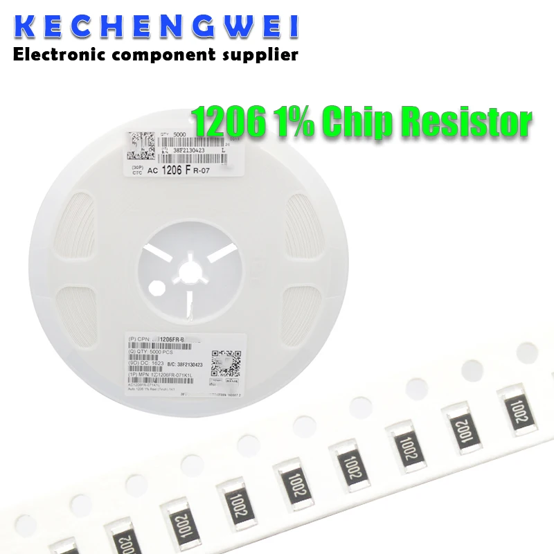 

5000PCS 1206 Resistor SMD Accuracy 1% 0 ohm ~ 10M ohm 1K 2.2K 10K 100K 1R 10R 100R 150R 220R 330R 0 1 10 100 150 220 330 ohm