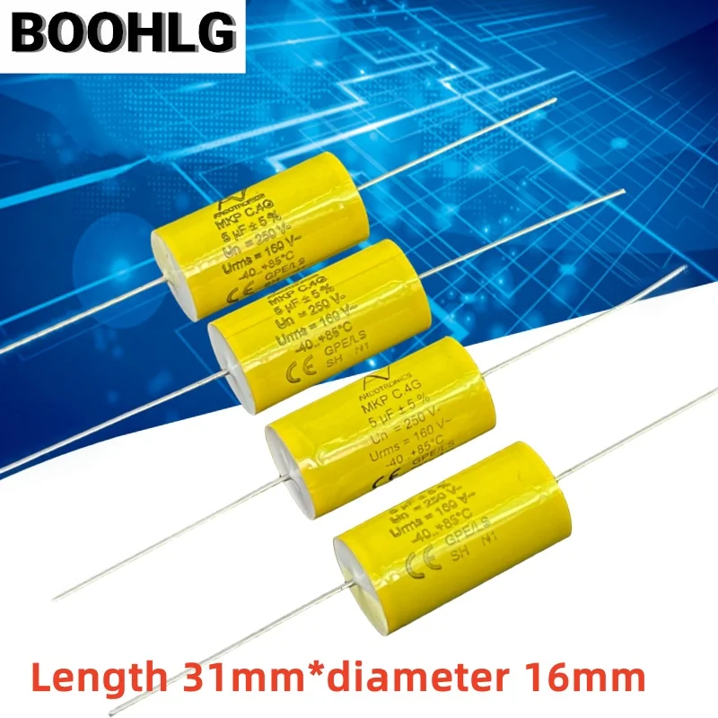 

2 шт. AV MKPC, 4G, 250 В, 5 мкФ, поколение, 4,7 мкФ, 250 В, медный конденсатор для ног, аудиополюсный конденсатор