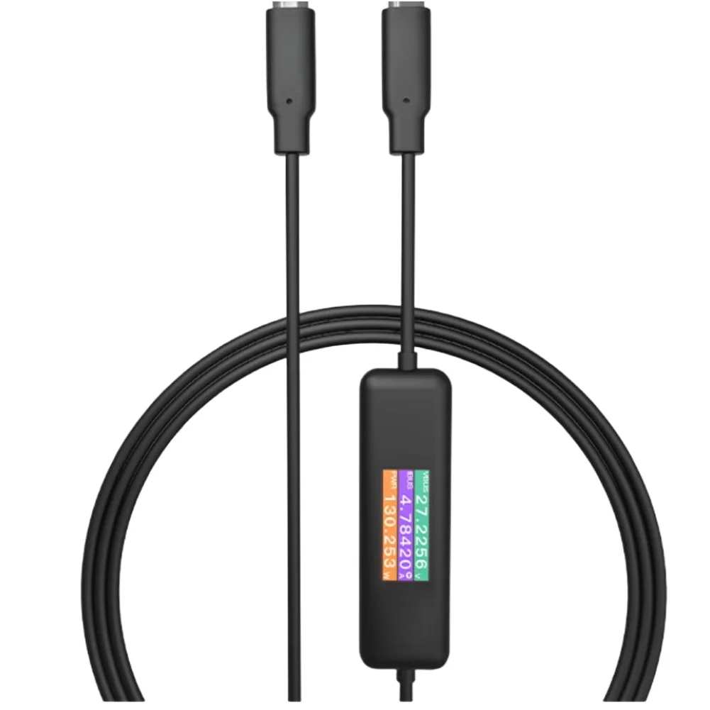 1.5M USB C Power Meter Cable 240W 48V 5A LCD Display Quick Charge Tester With 32 Bit Chip For Devices