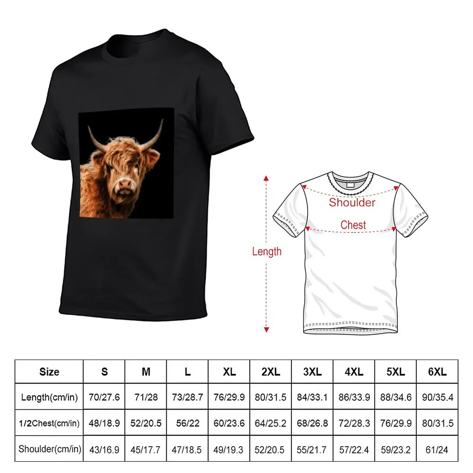 Highland Cow In Colour T-Shirt customizeds heavyweights mens t shirt